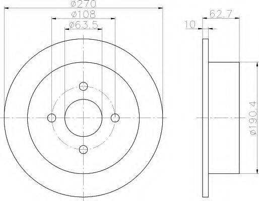 HELLA 8DD355103441 Тормозной диск