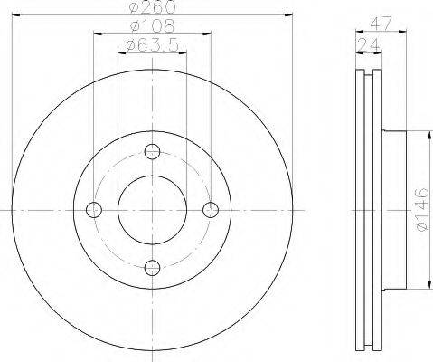 HELLA 8DD355103371 Тормозной диск