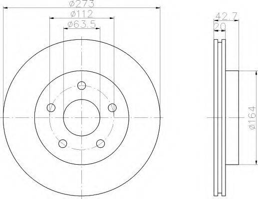 HELLA 8DD355106151 Тормозной диск