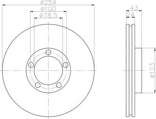 HELLA 8DD355105631 Тормозной диск