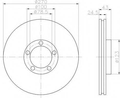 HELLA 8DD355105641 Тормозной диск