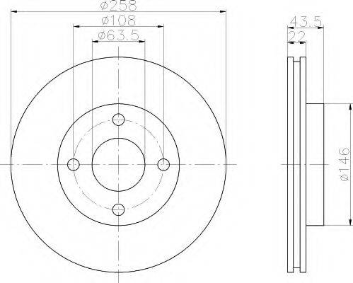 HELLA 8DD355106421 Тормозной диск