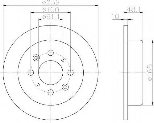 HELLA 8DD355103111 Тормозной диск