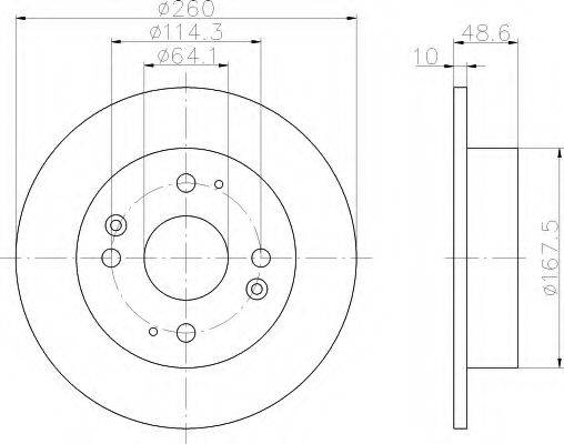 HELLA 8DD355105311 Тормозной диск