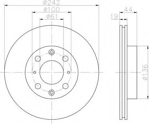 HELLA 8DD355103101 Тормозной диск