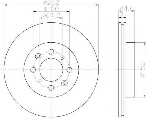 HELLA 8DD355103121 Тормозной диск