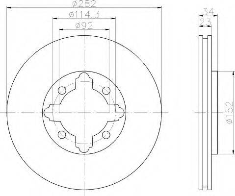 HELLA 8DD355105301 Тормозной диск