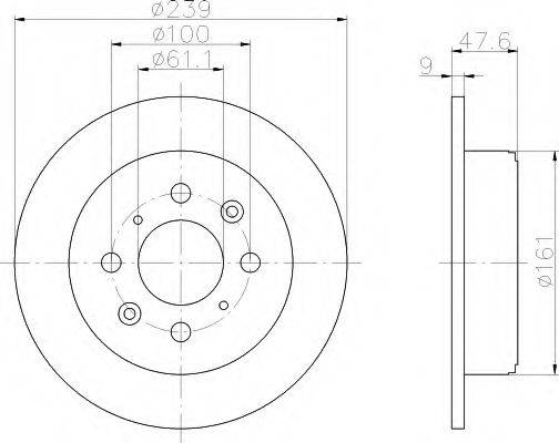 HELLA 8DD355104951 Тормозной диск