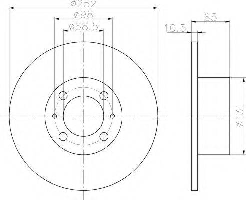 HELLA 8DD355100301 Тормозной диск