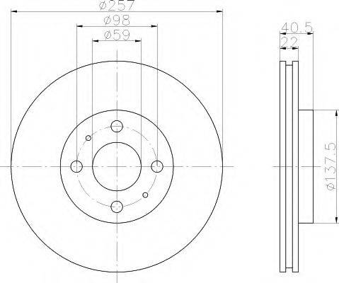 HELLA 8DD355103961 Тормозной диск