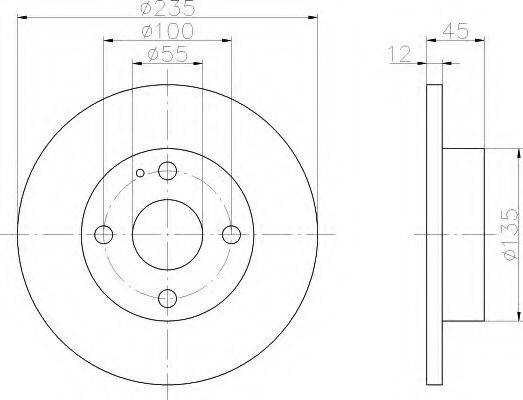 HELLA 8DD355103661 Тормозной диск