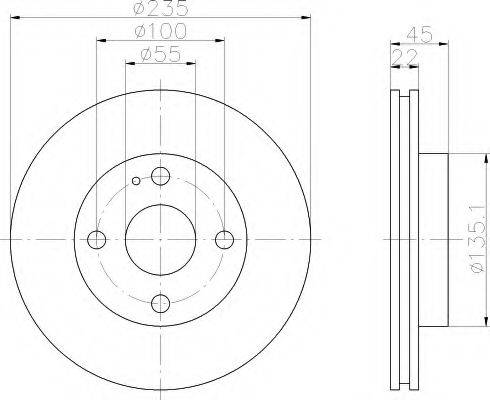 HELLA 8DD355104151 Тормозной диск