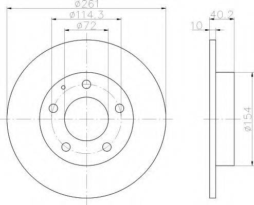 HELLA 8DD355103231 Тормозной диск