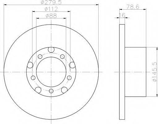 HELLA 8DD355100201 Тормозной диск