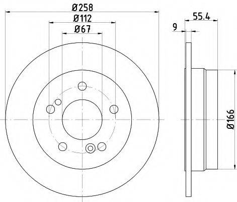 HELLA 8DD355102981 Тормозной диск