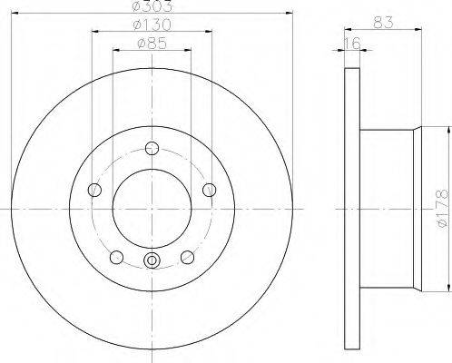 HELLA 8DD355100391 Тормозной диск