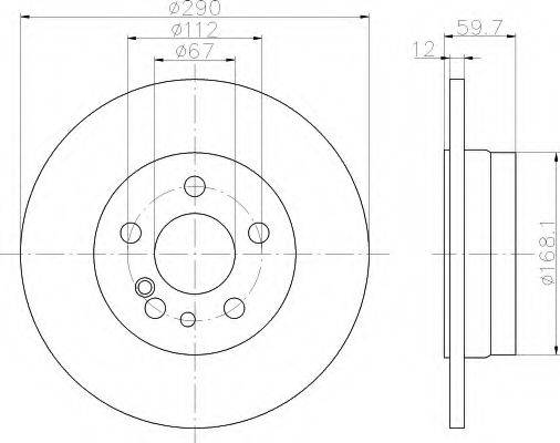 HELLA 8DD355102721 Тормозной диск