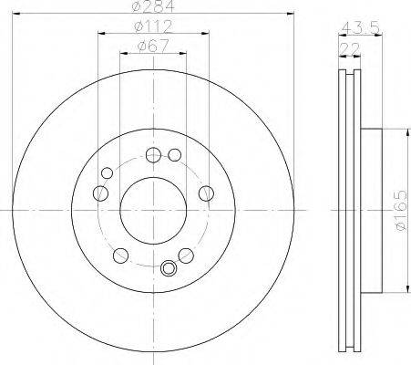 HELLA 8DD355100941 Тормозной диск