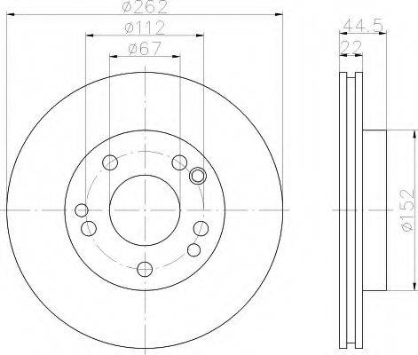 HELLA 8DD355101461 Тормозной диск