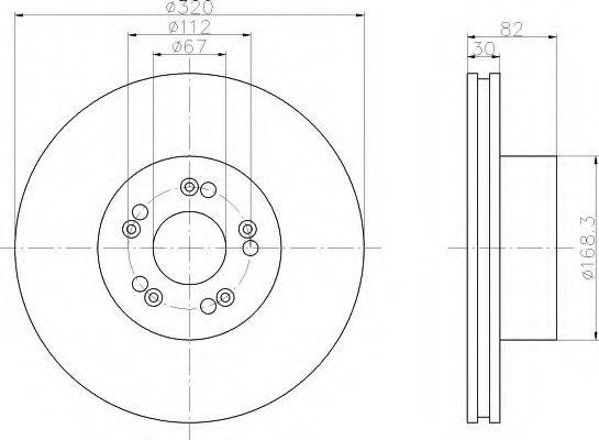 HELLA 8DD355102691 Тормозной диск