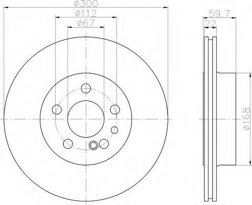 HELLA 8DD355102711 Тормозной диск