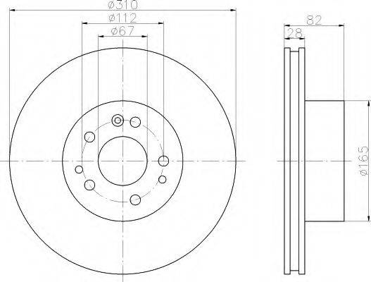 HELLA 8DD355102701 Тормозной диск
