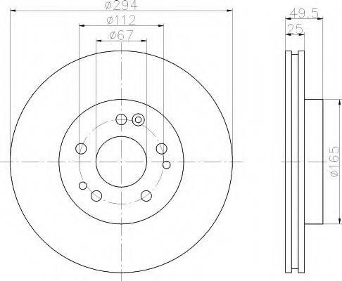 HELLA 8DD355103031 Тормозной диск