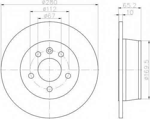 HELLA 8DD355104531 Тормозной диск