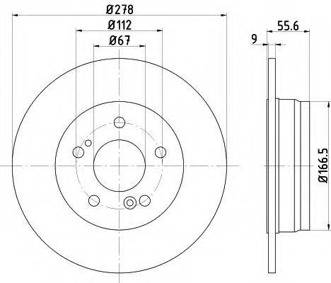 HELLA 8DD355101012 Тормозной диск