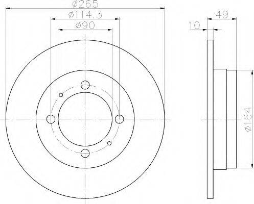 HELLA 8DD355103301 Тормозной диск