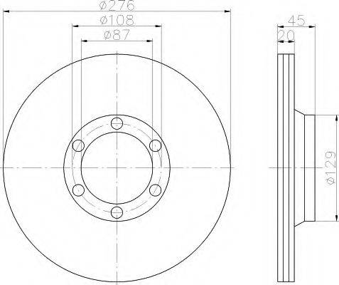 HELLA 8DD355101161 Тормозной диск