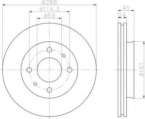 HELLA 8DD355102011 Тормозной диск