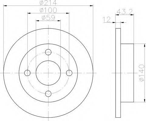 HELLA 8DD355101171 Тормозной диск