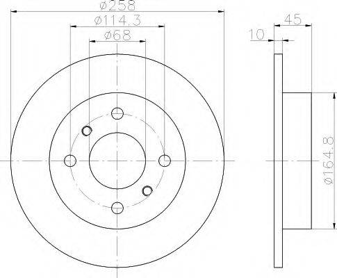 HELLA 8DD355102661 Тормозной диск