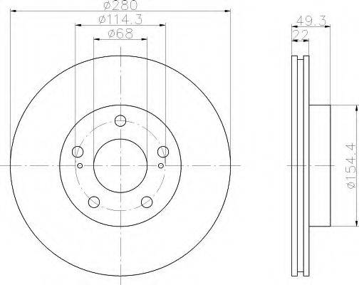 HELLA 8DD355103991 Тормозной диск