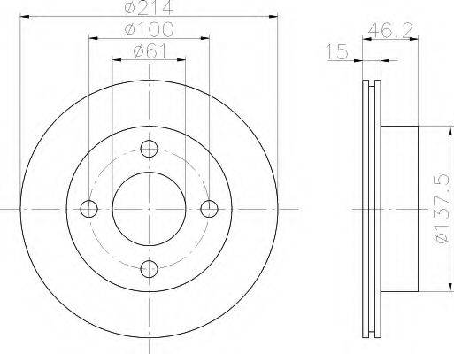 HELLA 8DD355103821 Тормозной диск