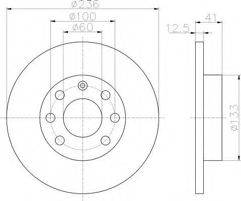 HELLA 8DD355100431 Тормозной диск