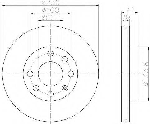 HELLA 8DD355100811 Тормозной диск