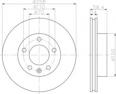 HELLA 8DD355101421 Тормозной диск