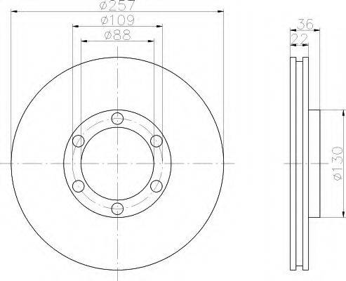 HELLA 8DD355104711 Тормозной диск