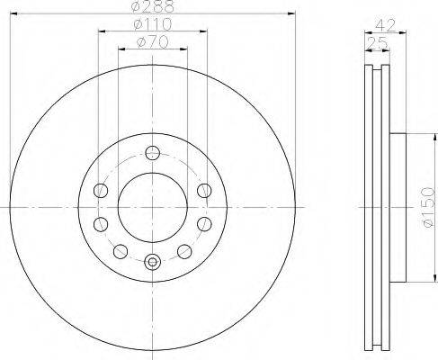 HELLA 8DD355104671 Тормозной диск