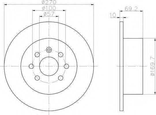 HELLA 8DD355104661 Тормозной диск