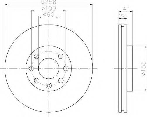 HELLA 8DD355106041 Тормозной диск