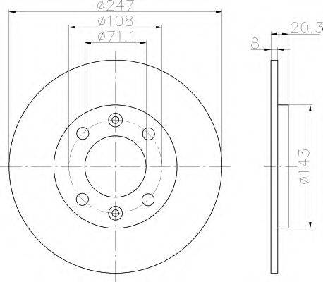 HELLA 8DD355101811 Тормозной диск