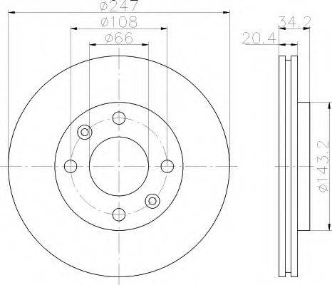 HELLA 8DD355101791 Тормозной диск