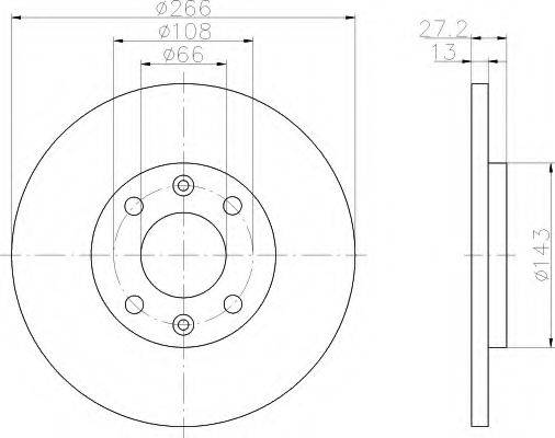 HELLA 8DD355105751 Тормозной диск