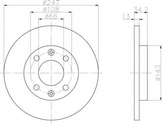 HELLA 8DD355106181 Тормозной диск