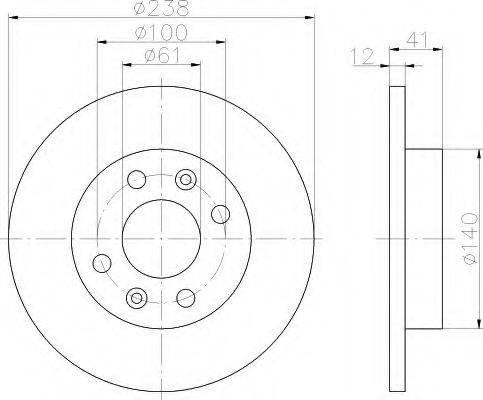 HELLA 8DD355101241 Тормозной диск