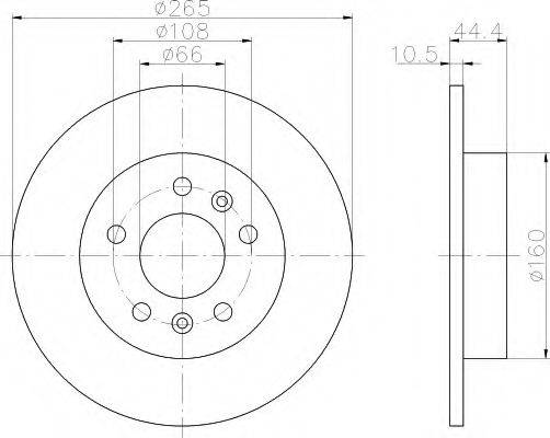 HELLA 8DD355103531 Тормозной диск