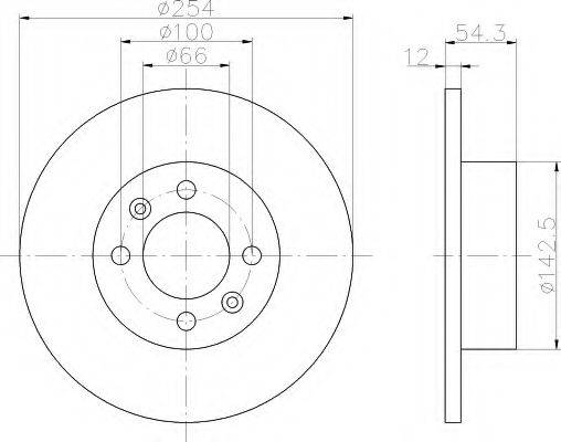 HELLA 8DD355102271 Тормозной диск